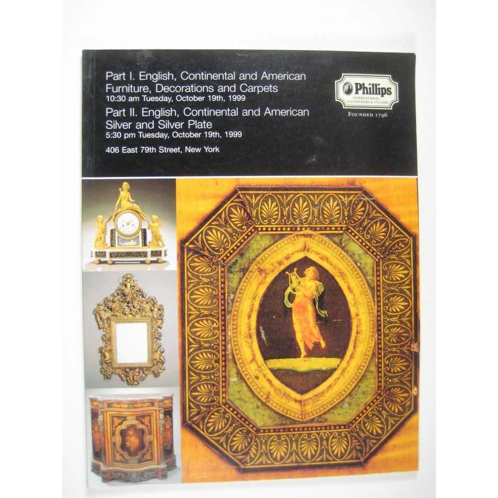 Phillips Auction Catalog English Continental American Furniture 1999 Carpets